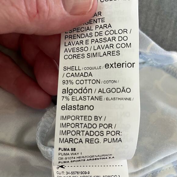 PUMA Casual Sporty Blue White Floral Halter V-Neck Mini Dress Large/XL - Picture 11 of 12